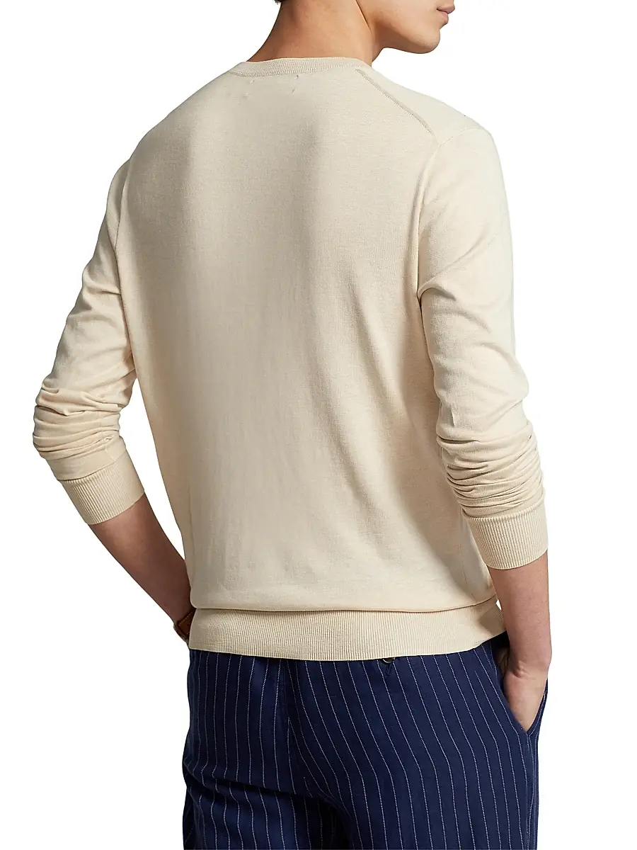 Polo Ralph Lauren Men's Cotton Crewneck Sweater | Thumbnail 4 Polo Ralph Lauren Men's Cotton Crewneck Sweater | Thumbnail 4