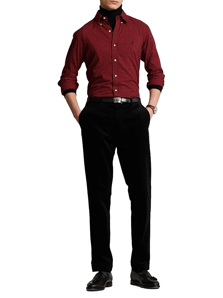 Polo Ralph Lauren Men's Sanded Cotton Twill Button-Down | Thumbnail 2 Polo Ralph Lauren Men's Sanded Cotton Twill Button-Down | Thumbnail 2