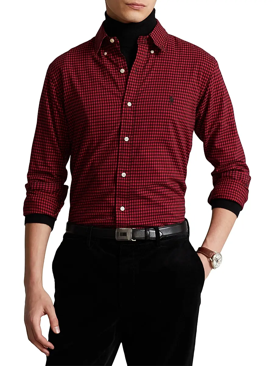 Polo Ralph Lauren Men's Sanded Cotton Twill Button-Down | Thumbnail 3 Polo Ralph Lauren Men's Sanded Cotton Twill Button-Down | Thumbnail 3