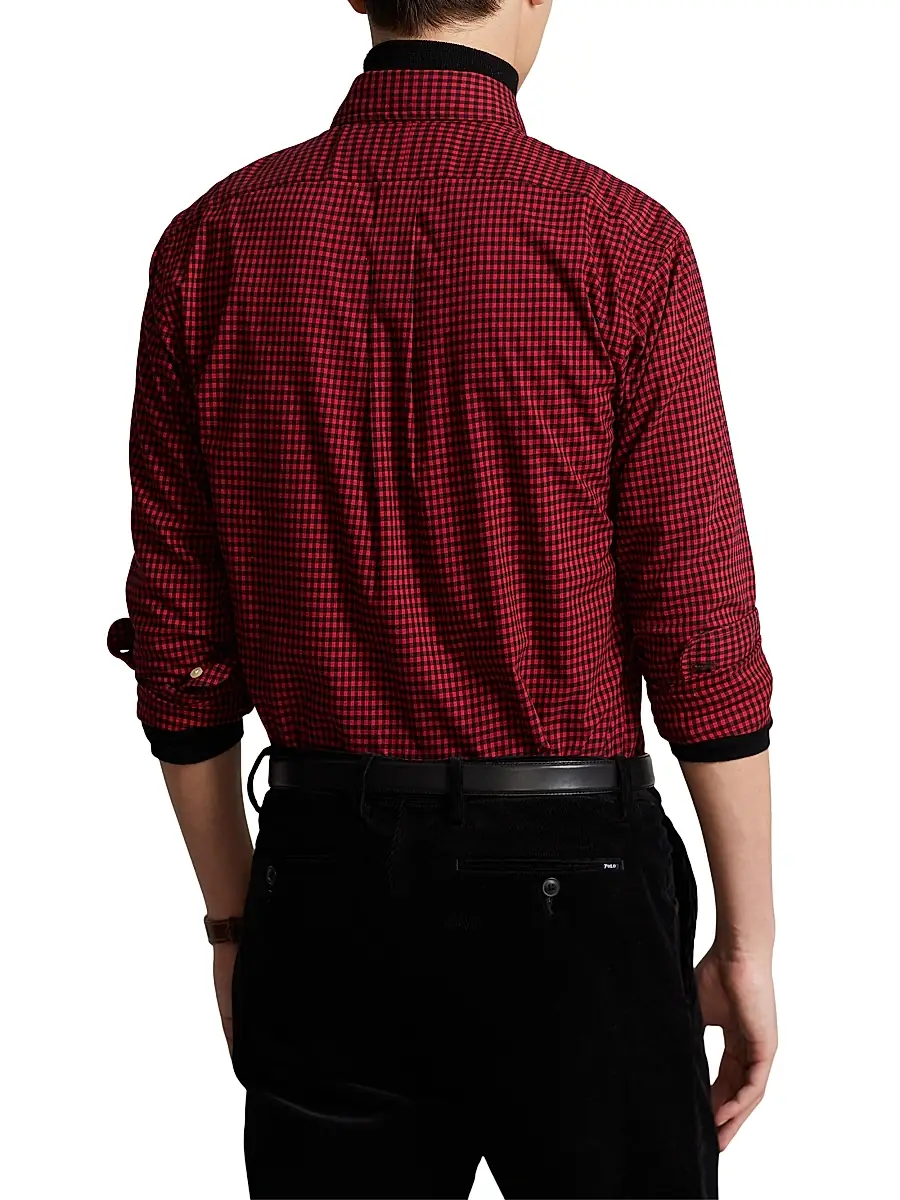 Polo Ralph Lauren Men's Sanded Cotton Twill Button-Down | Thumbnail 4 Polo Ralph Lauren Men's Sanded Cotton Twill Button-Down | Thumbnail 4