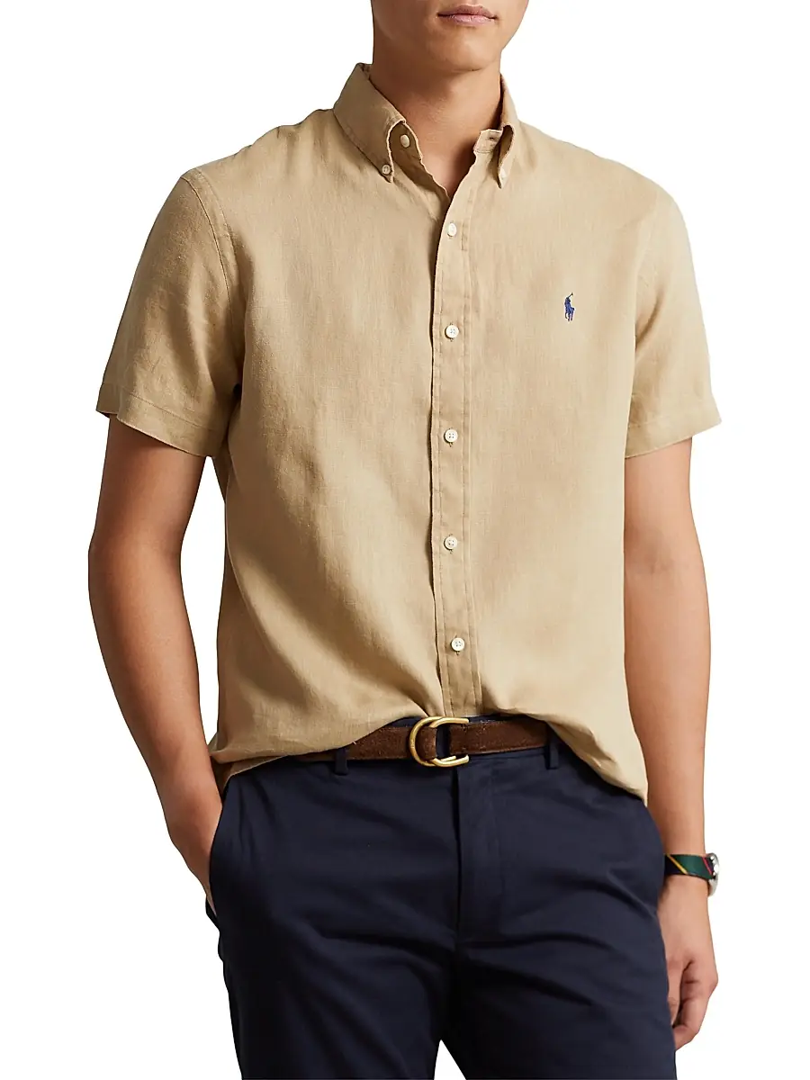 Polo Ralph Lauren Men's Classic-Fit Short-Sleeve Linen Shirt | Thumbnail 3