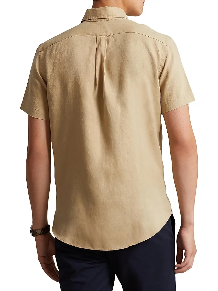 Polo Ralph Lauren Men's Classic-Fit Short-Sleeve Linen Shirt | Thumbnail 4