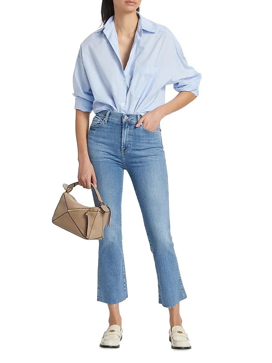 7 For All Mankind Women's Slim Kick High-Rise Cropped Jeans | Thumbnail 2