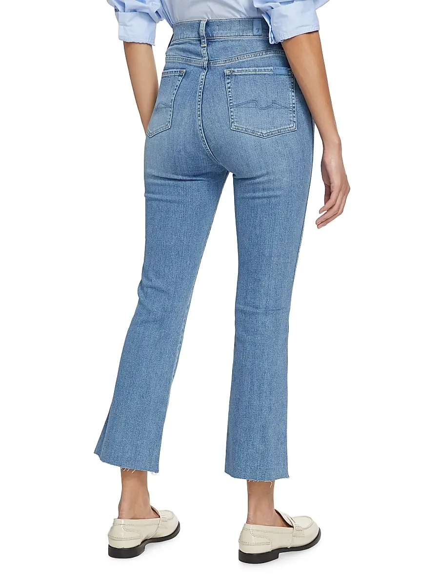 7 For All Mankind Women's Slim Kick High-Rise Cropped Jeans | Thumbnail 5