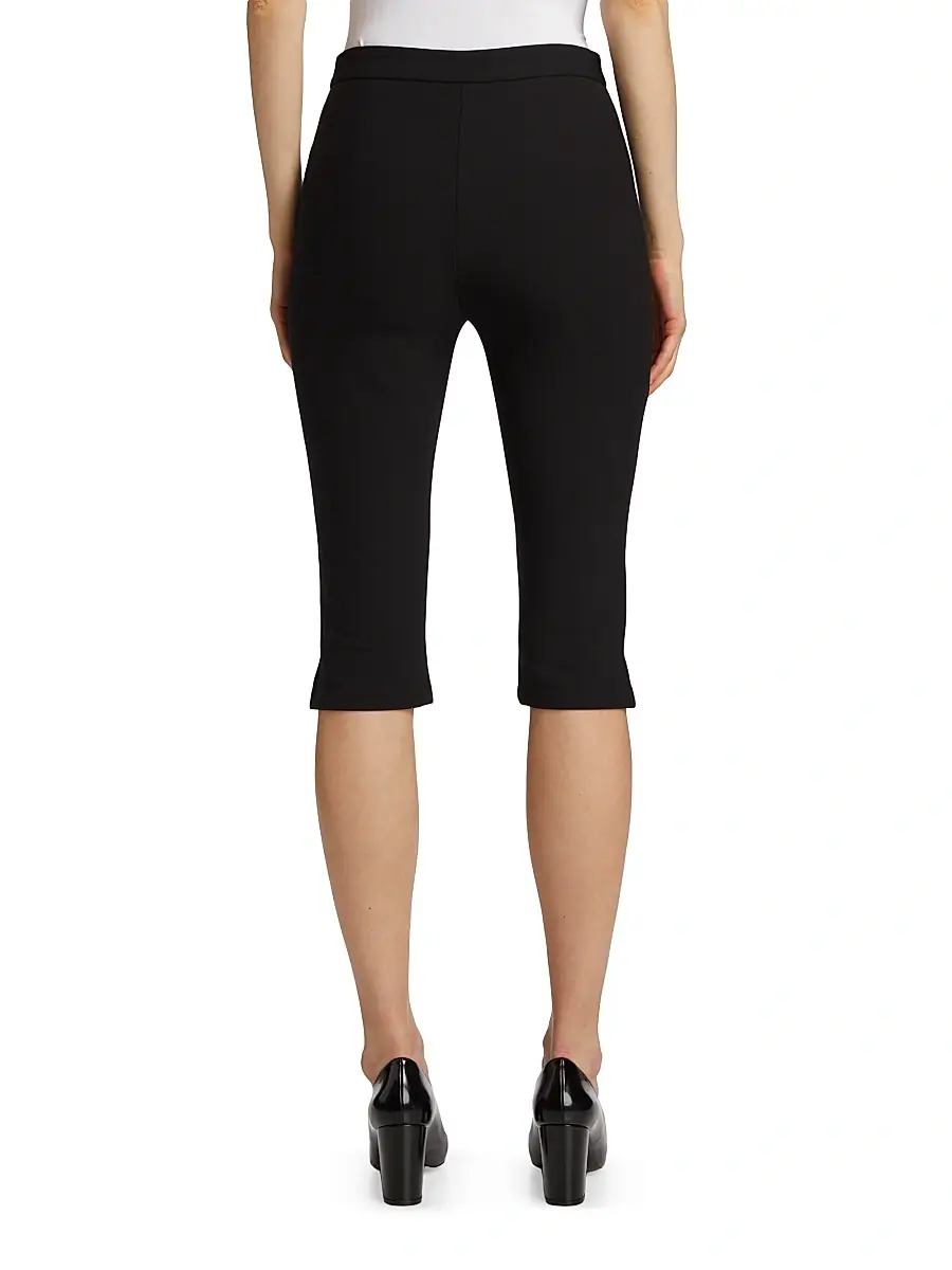 Vince Women's Crepe Pintuck Slim-Fit Capri Pants - Black | Thumbnail 5 Vince Women's Crepe Pintuck Slim-Fit Capri Pants - Black | Thumbnail 5