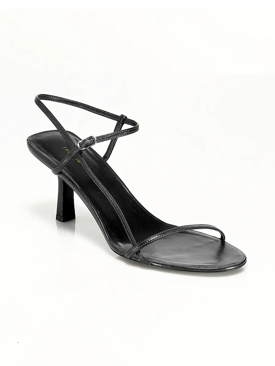 The Row Women's Bare Leather Sandals - Black | Thumbnail 2 The Row Women's Bare Leather Sandals - Black | Thumbnail 2