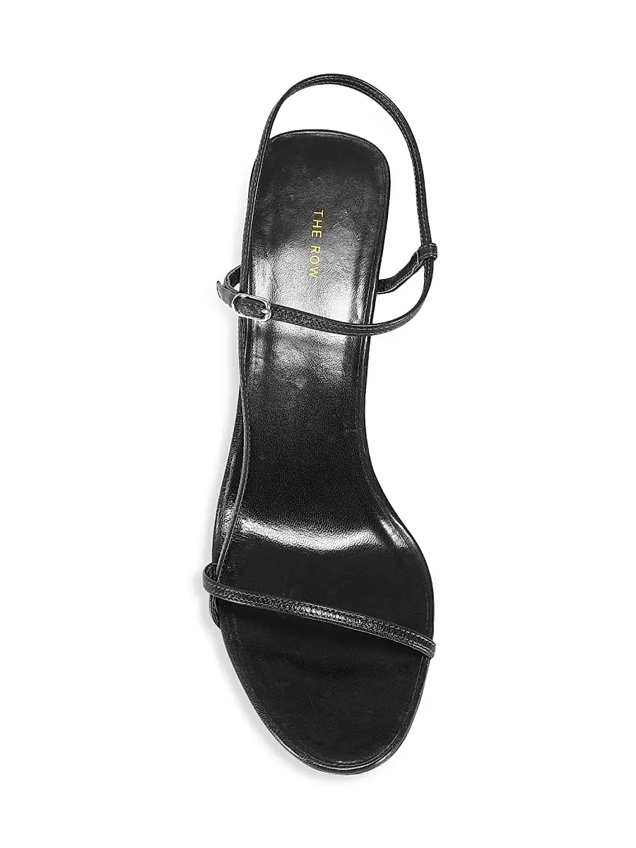 The Row Women's Bare Leather Sandals - Black | Thumbnail 5 The Row Women's Bare Leather Sandals - Black | Thumbnail 5