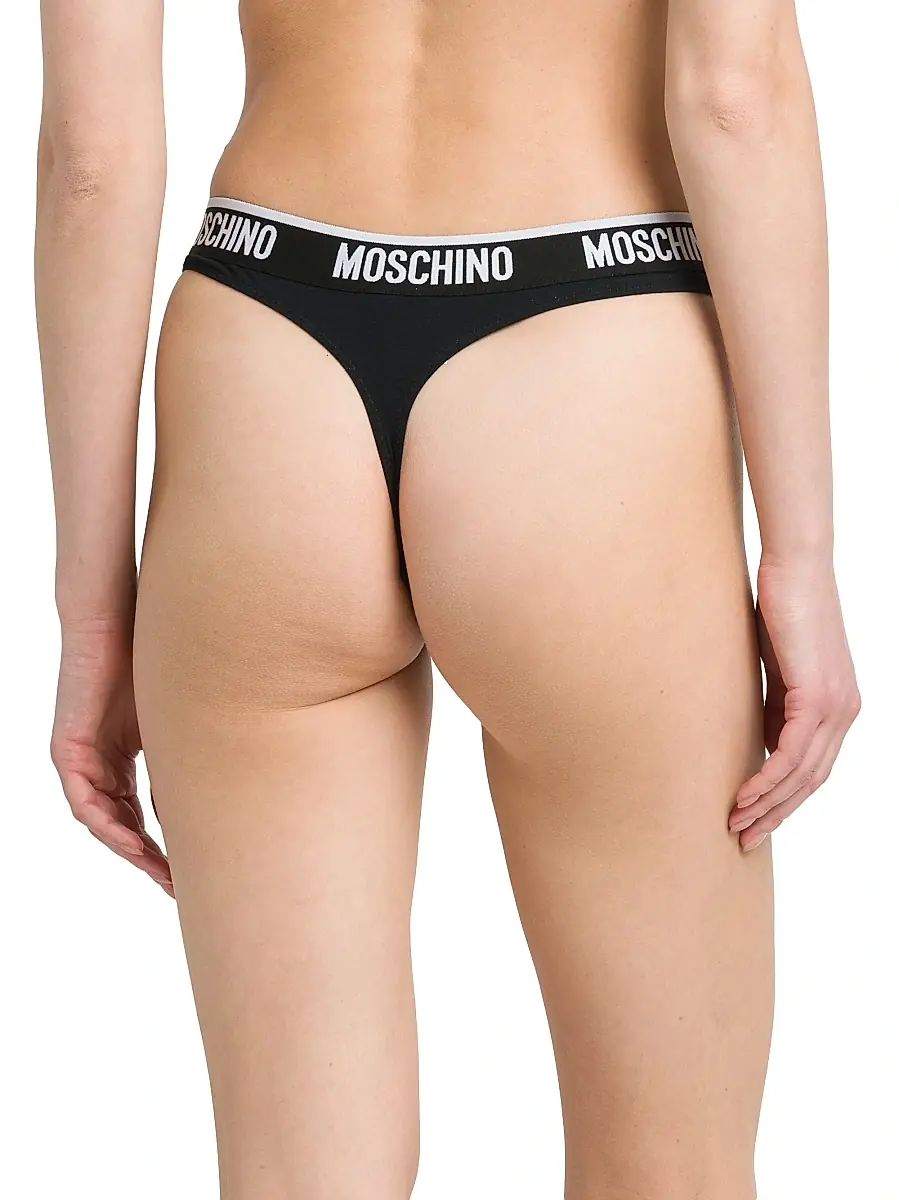 MOSCHINO Women's Log Banded Thong | Thumbnail 4 MOSCHINO Women's Log Banded Thong | Thumbnail 4