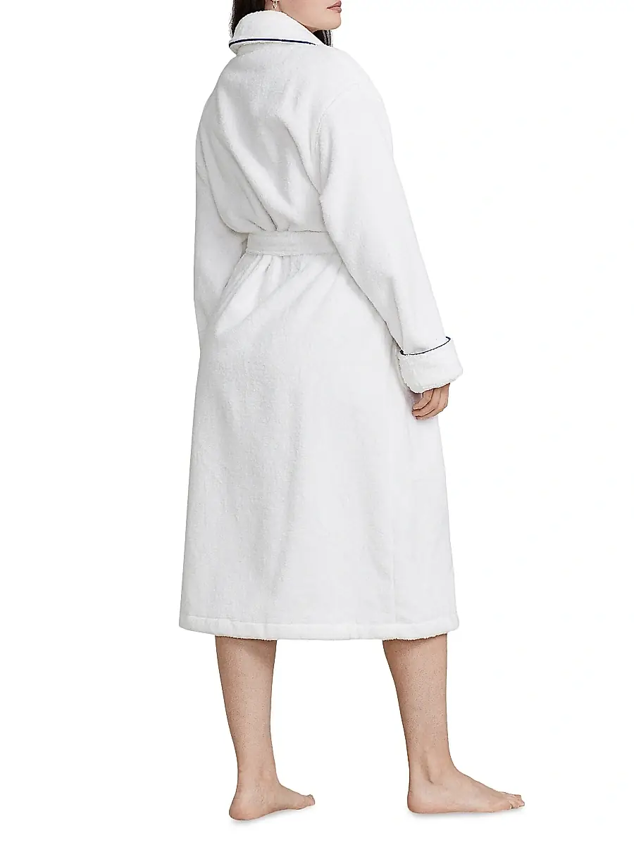 Polo Ralph Lauren Women's Essentials Cotton Robe | Thumbnail 4 Polo Ralph Lauren Women's Essentials Cotton Robe | Thumbnail 4