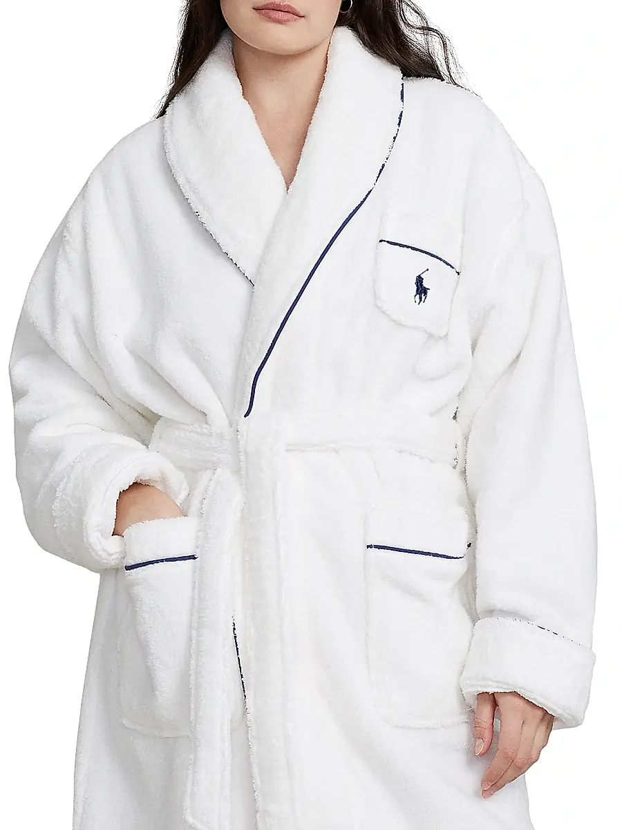Polo Ralph Lauren Women's Essentials Cotton Robe | Thumbnail 5 Polo Ralph Lauren Women's Essentials Cotton Robe | Thumbnail 5
