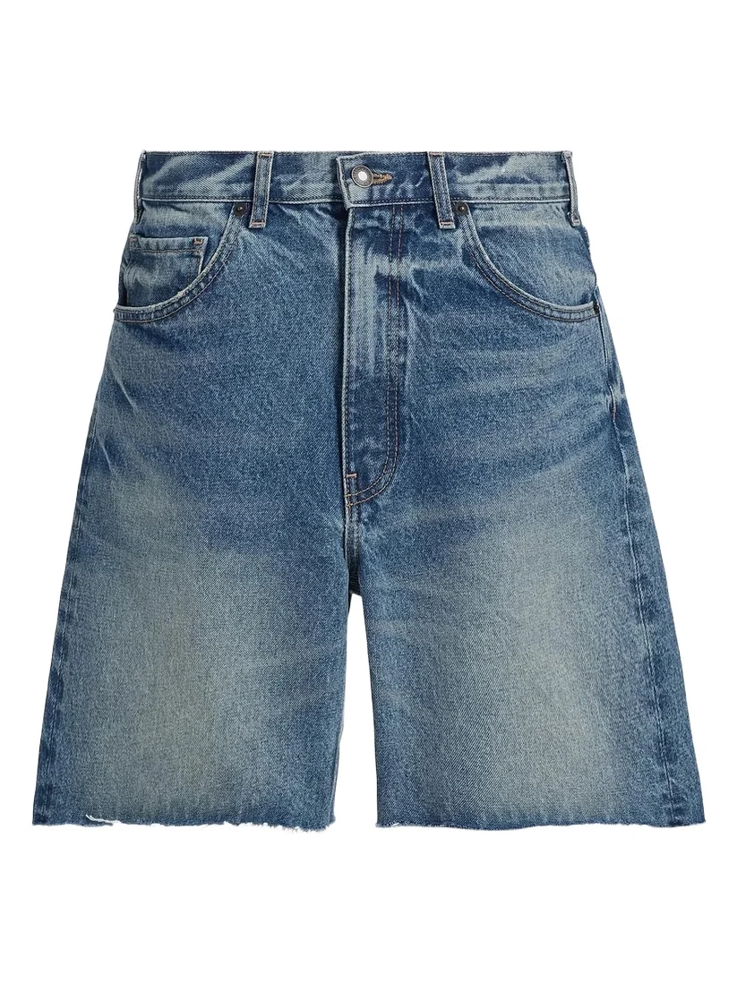Nili Lotan Women's Russel Denim Raw-Edge Shorts