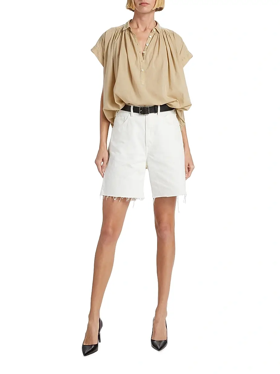 Nili Lotan Women's Russel Raw Denim Shorts | Thumbnail 2 Nili Lotan Women's Russel Raw Denim Shorts | Thumbnail 2