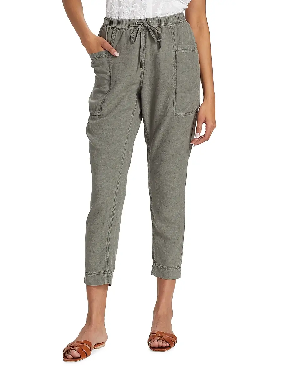 Splendid Women's Gia Drawstring Straight-Leg Crop Pants | Thumbnail 3 Splendid Women's Gia Drawstring Straight-Leg Crop Pants | Thumbnail 3