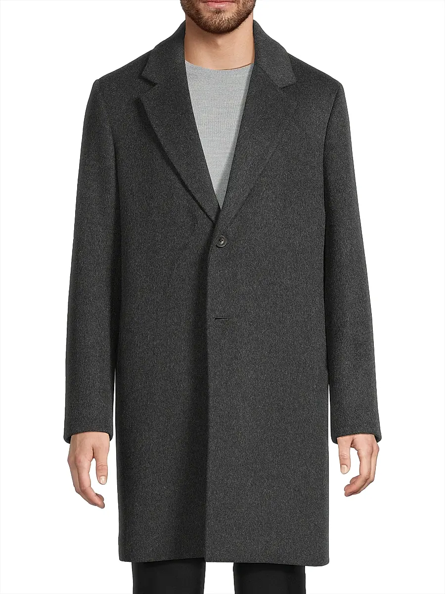 Vince Men's Notch Lapel Wool-Blend Coat | Thumbnail 3