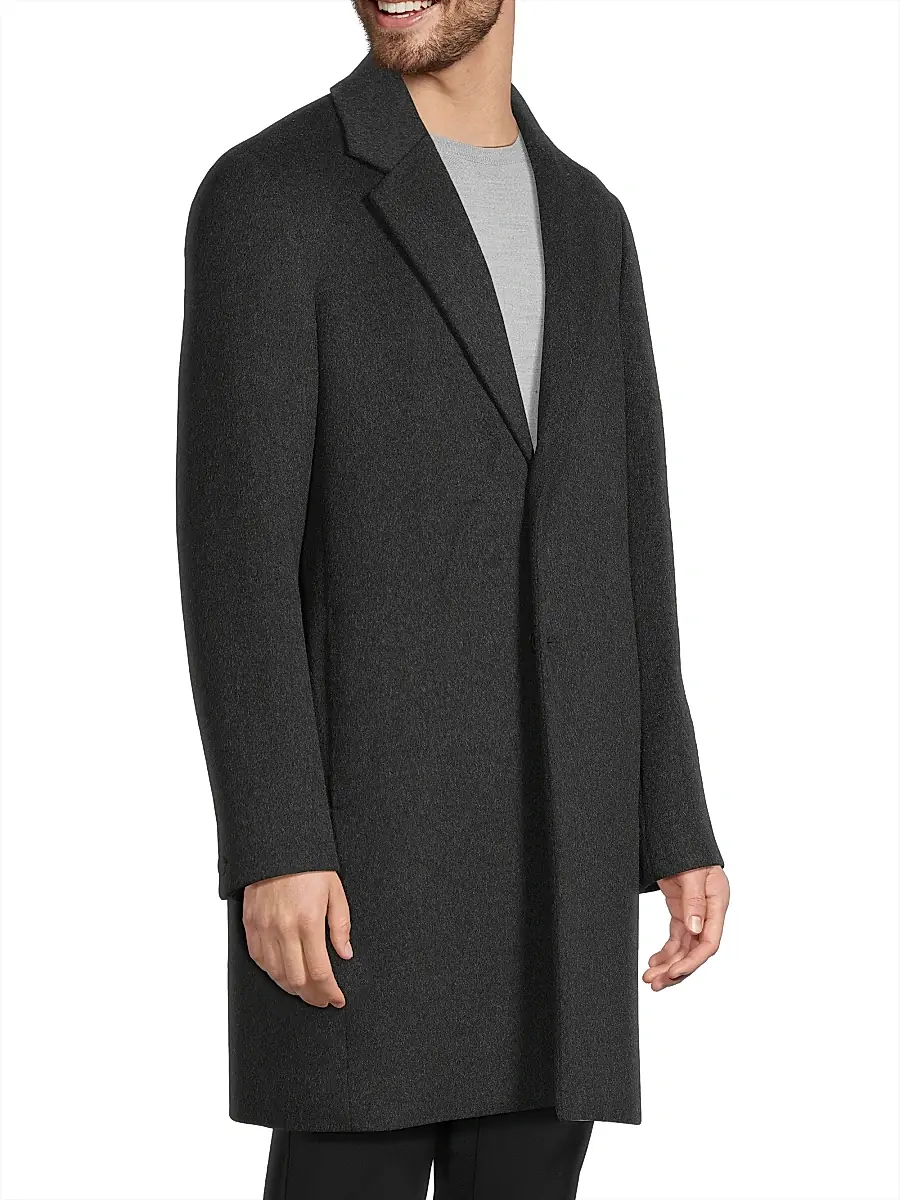 Vince Men's Notch Lapel Wool-Blend Coat | Thumbnail 4