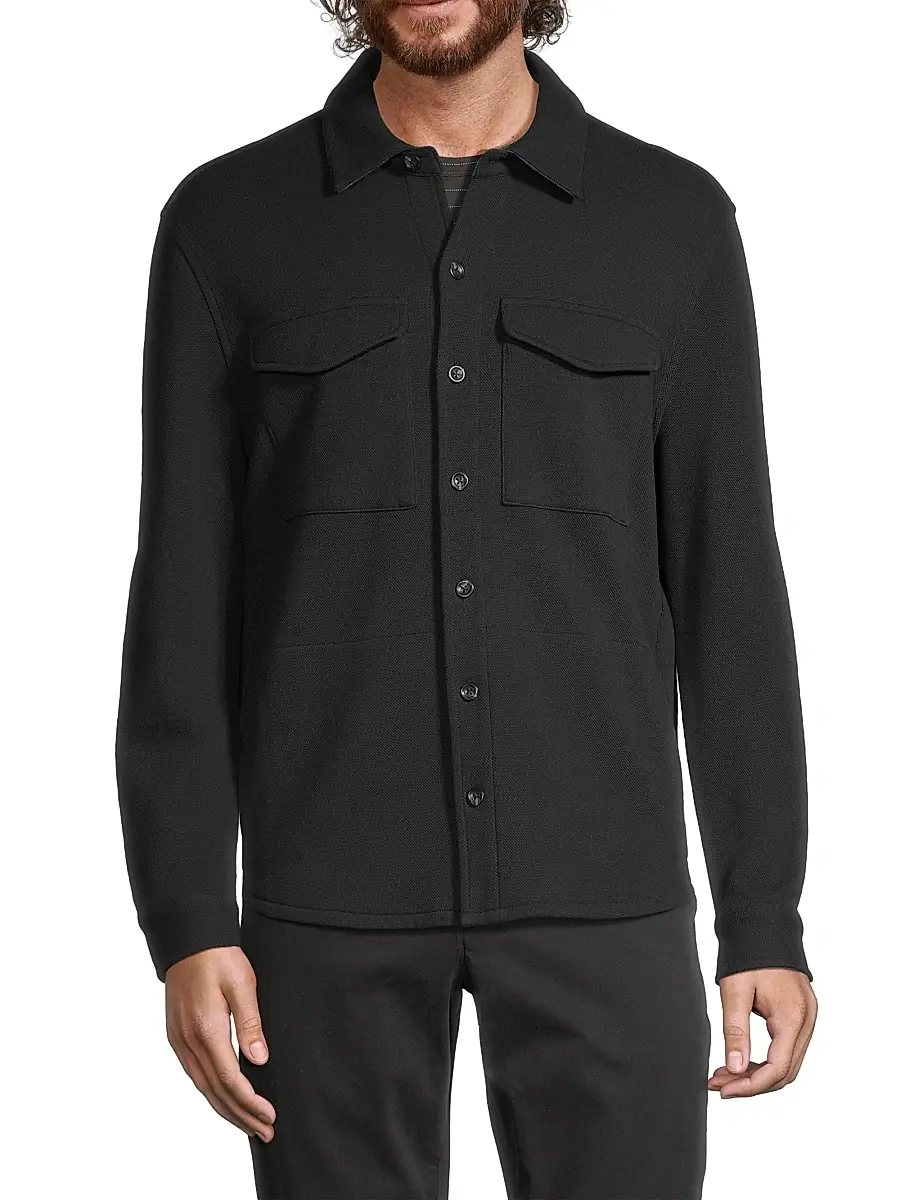 Vince Men's Cotton-Blend Shirt Jacket | Thumbnail 3 Vince Men's Cotton-Blend Shirt Jacket | Thumbnail 3