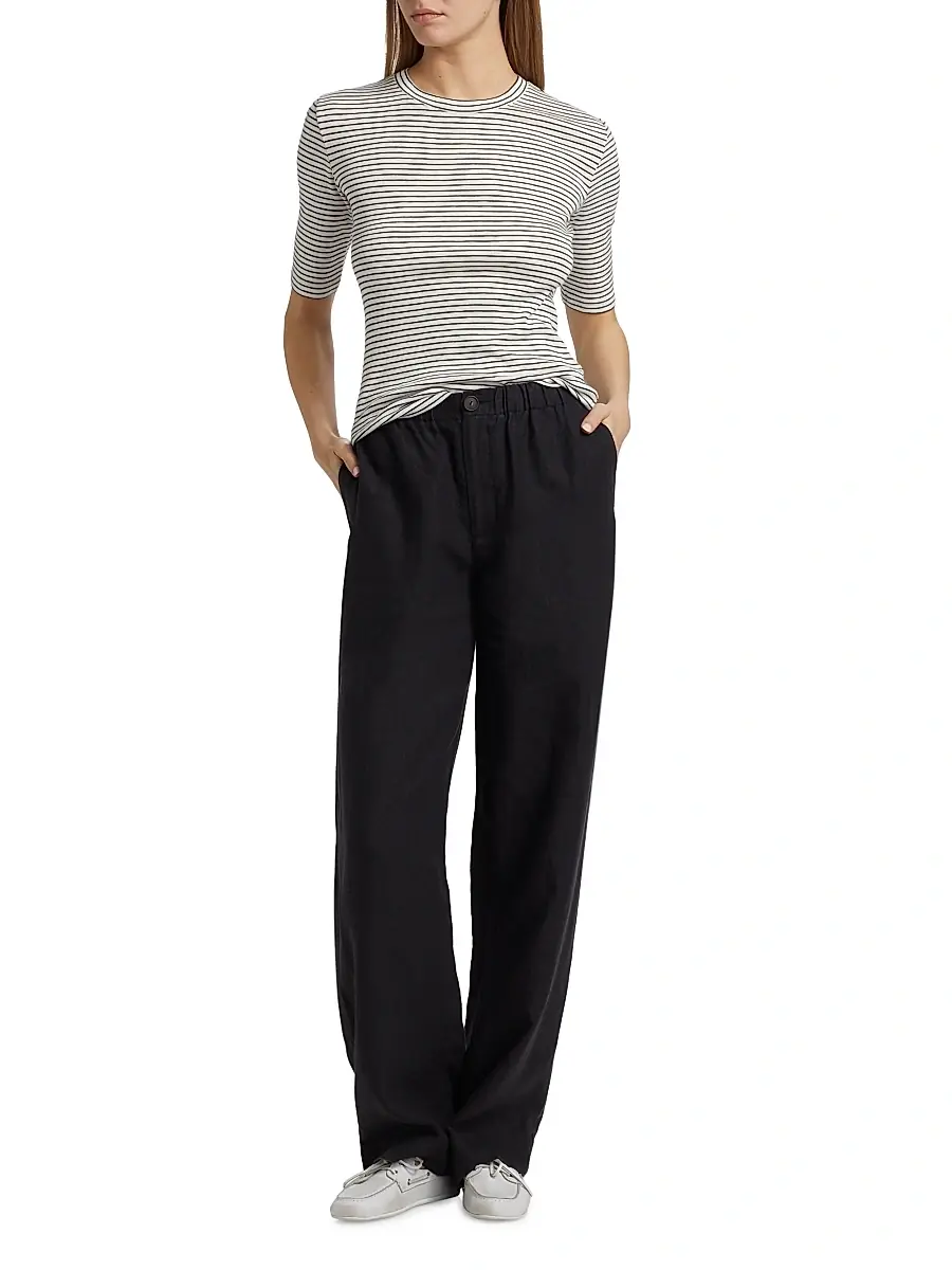 Vince Women's Utility Hemp Straight-Leg Pants | Thumbnail 2