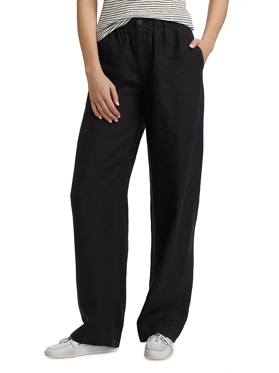 Vince Women's Utility Hemp Straight-Leg Pants | Thumbnail 3