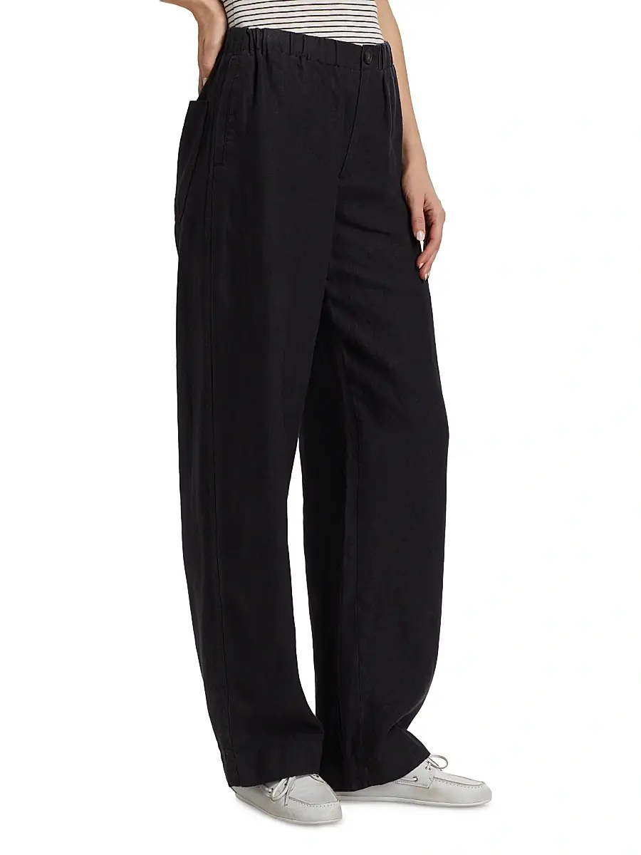 Vince Women's Utility Hemp Straight-Leg Pants | Thumbnail 4