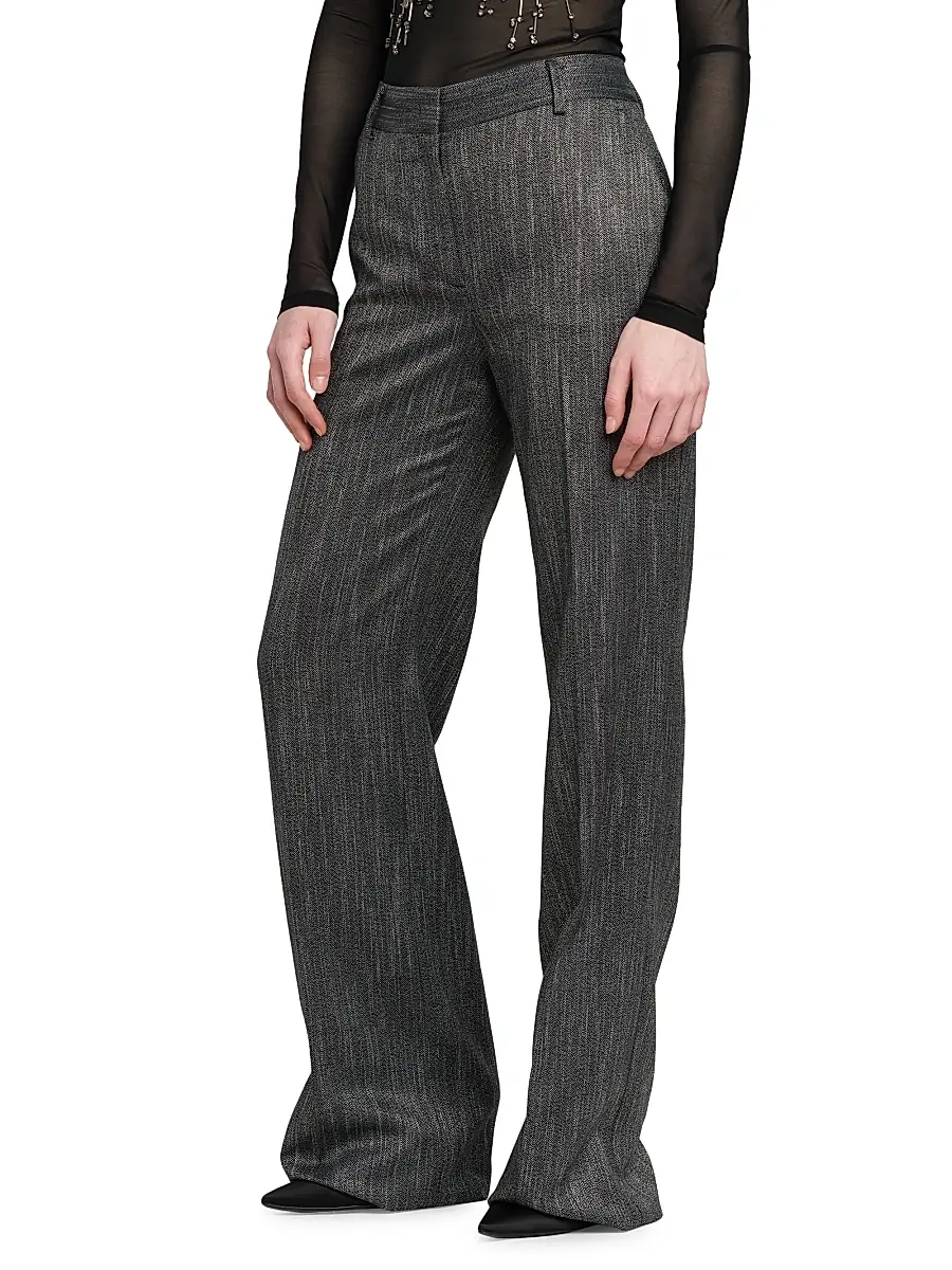 Alberta Ferretti Women's Viscose Straight-Leg Trousers | Thumbnail 4