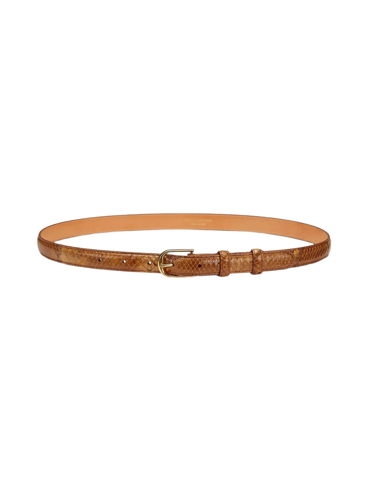 Nili Lotan Women's Jane Snake-Embossed Leather Belt