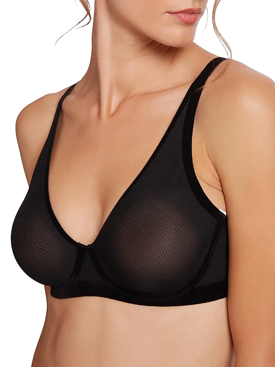 Wolford Women's Tulle Full Bra - Black | Thumbnail 4