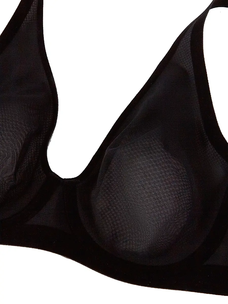 Wolford Women's Tulle Full Bra - Black | Thumbnail 6