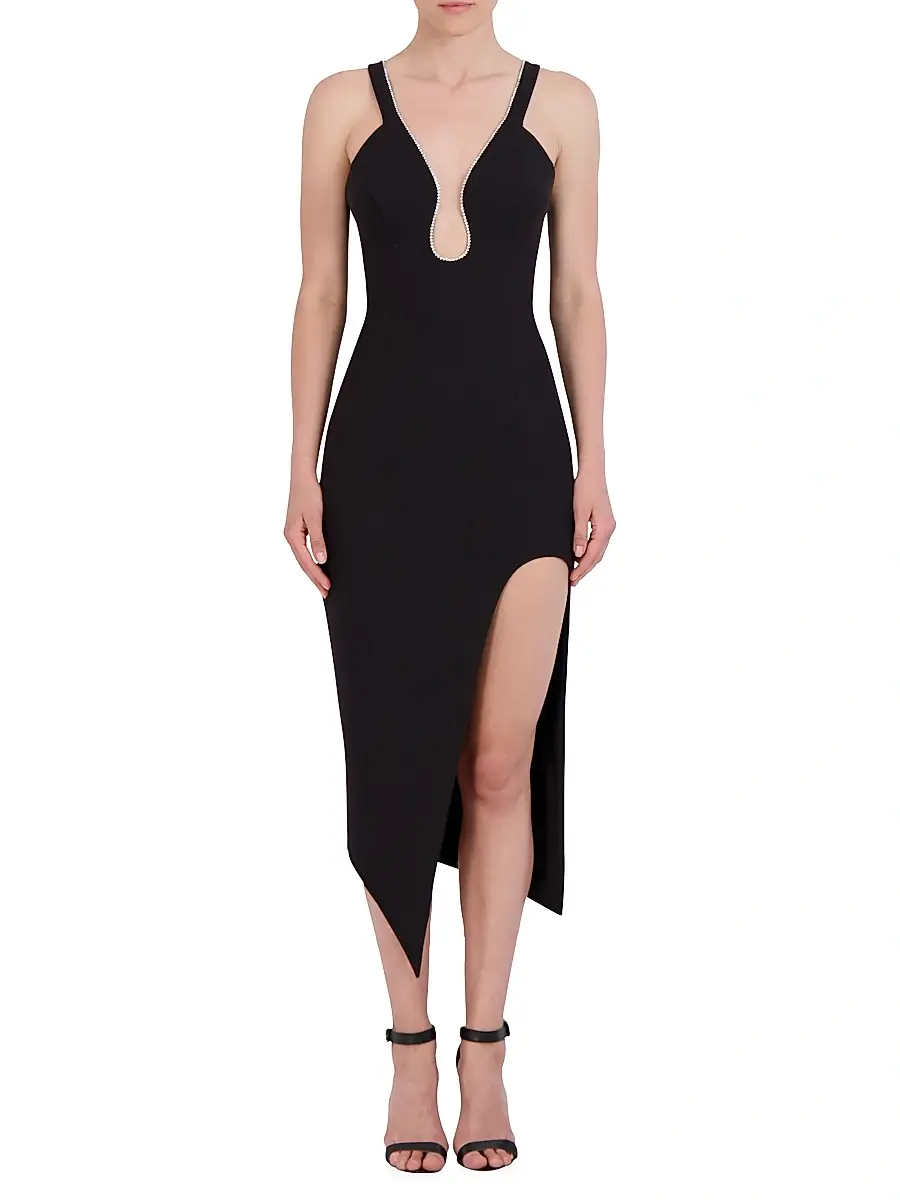 BCBGMAXAZRIA Women's Embellished Sheath Midi-Dress | Thumbnail 2 BCBGMAXAZRIA Women's Embellished Sheath Midi-Dress | Thumbnail 2