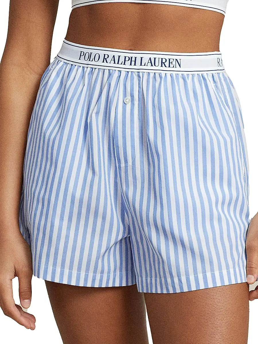 Polo Ralph Lauren Women's Striped Logo Boxers | Thumbnail 2 Polo Ralph Lauren Women's Striped Logo Boxers | Thumbnail 2