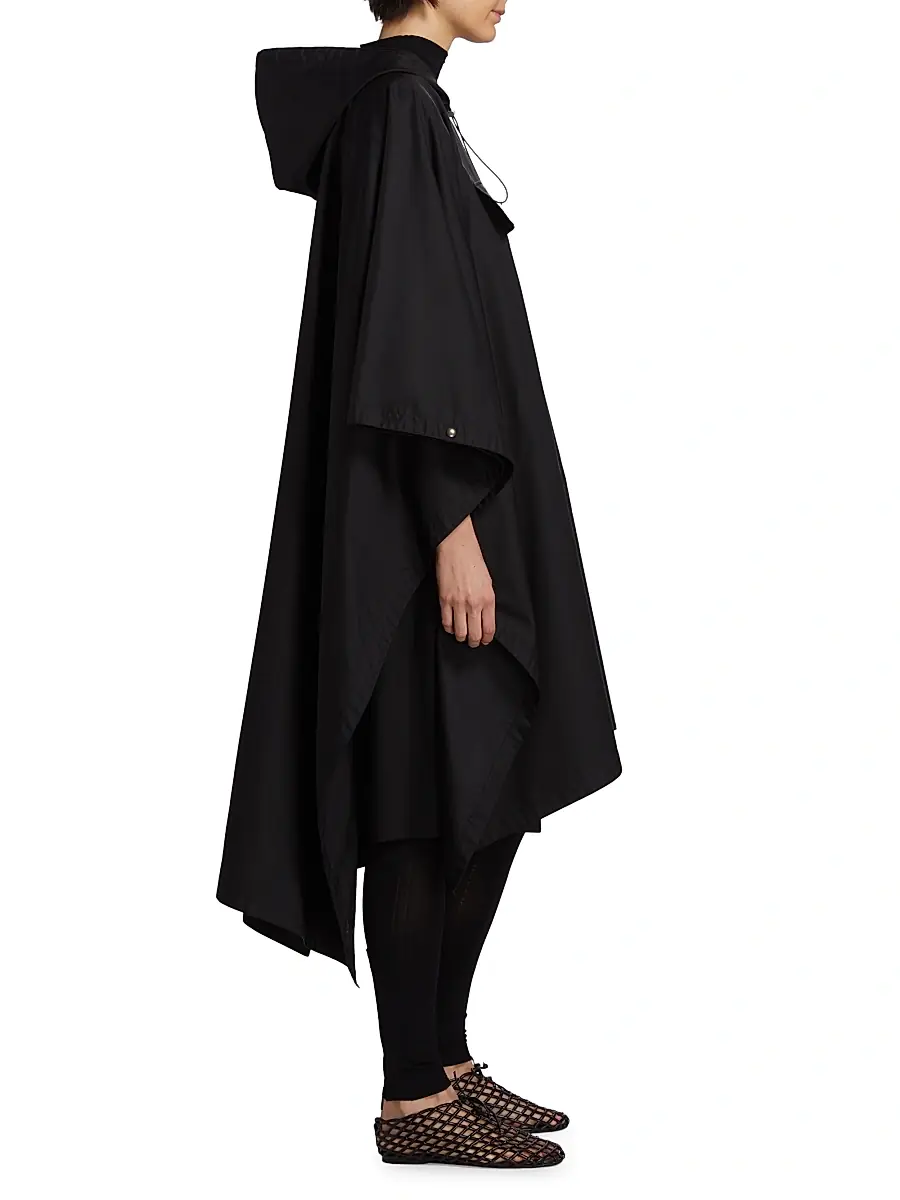 The Row Women's Rian Hooded Cape Coat - Black | Thumbnail 4 The Row Women's Rian Hooded Cape Coat - Black | Thumbnail 4