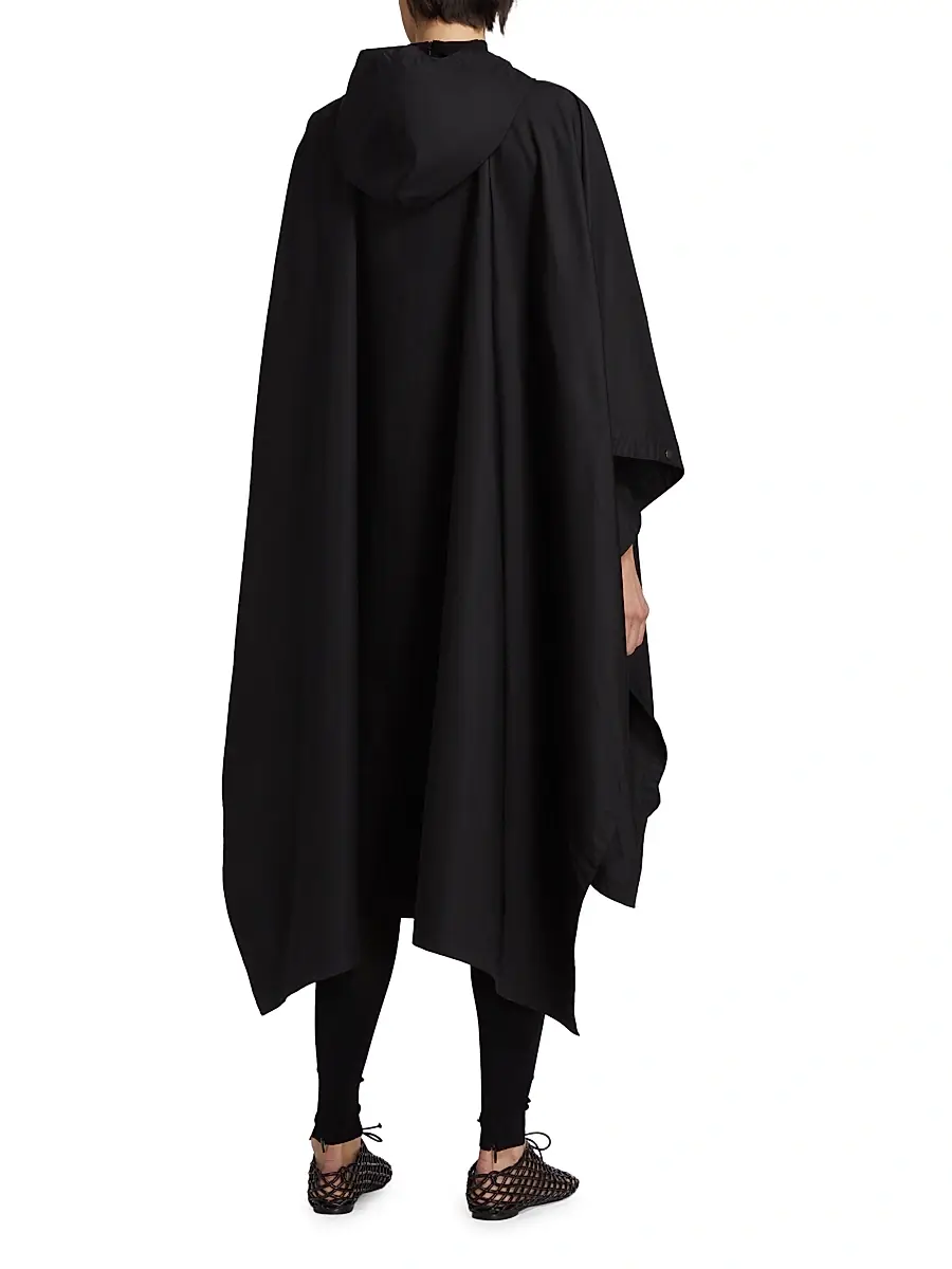 The Row Women's Rian Hooded Cape Coat - Black | Thumbnail 5 The Row Women's Rian Hooded Cape Coat - Black | Thumbnail 5