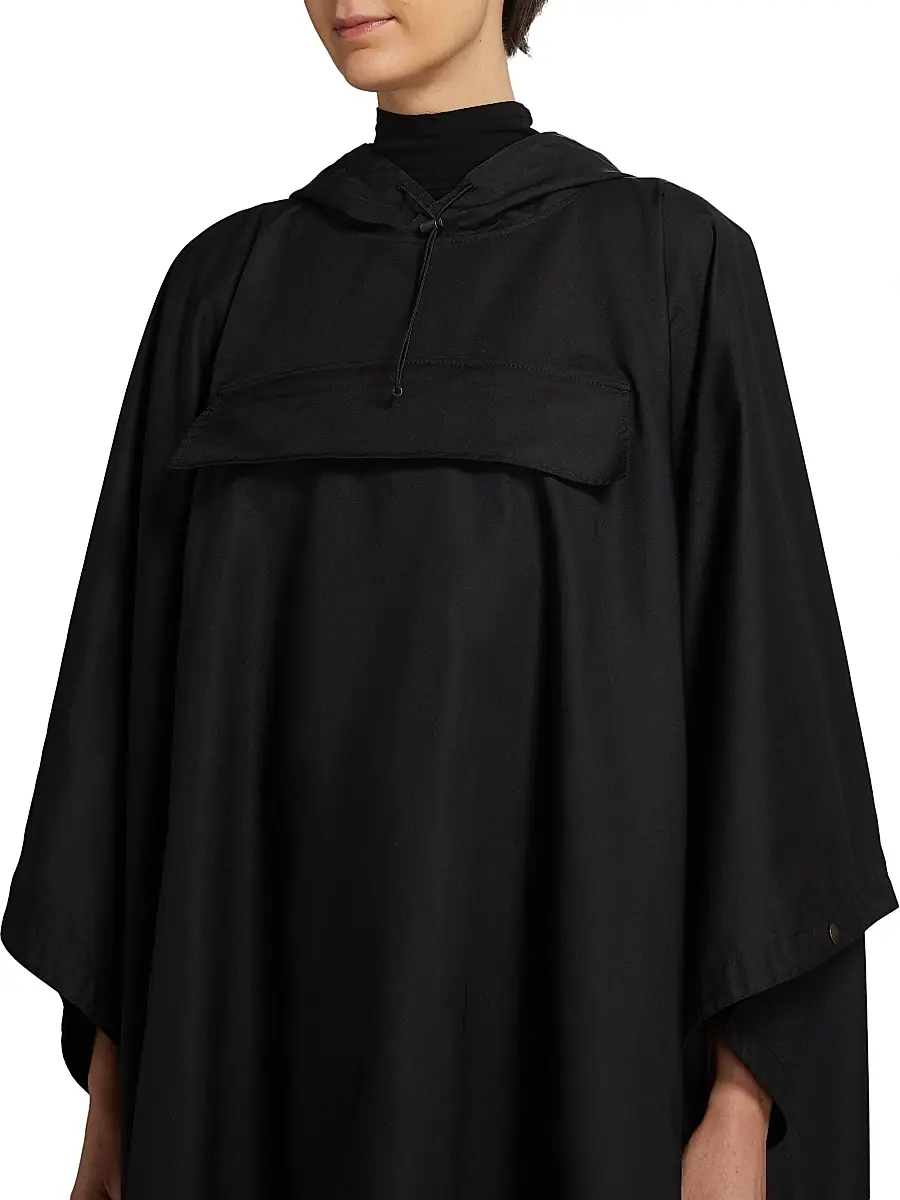 The Row Women's Rian Hooded Cape Coat - Black | Thumbnail 6 The Row Women's Rian Hooded Cape Coat - Black | Thumbnail 6