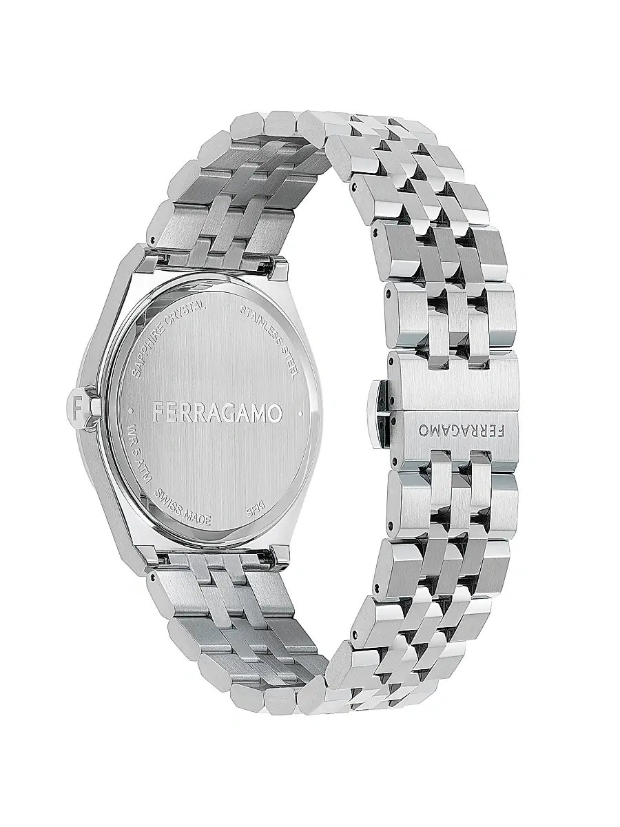 FERRAGAMO Men's Vega New Stainless Steel Bracelet Watch/40MM - Silver Grey | Thumbnail 4