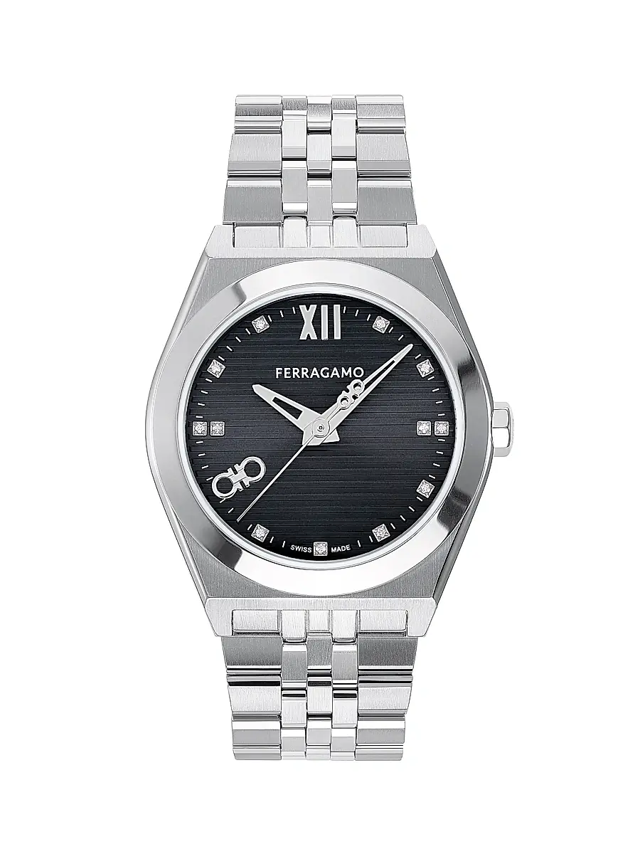 FERRAGAMO Men's Vega New Stainless Steel Bracelet Watch/40MM - Silver Grey | Image 1 FERRAGAMO Men's Vega New Stainless Steel Bracelet Watch/40MM - Silver Grey | Image 1