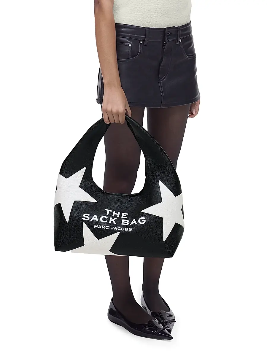 Marc Jacobs Women's The Star Patchwork Leather Sack Bag - Black White | Thumbnail 3 Marc Jacobs Women's The Star Patchwork Leather Sack Bag - Black White | Thumbnail 3