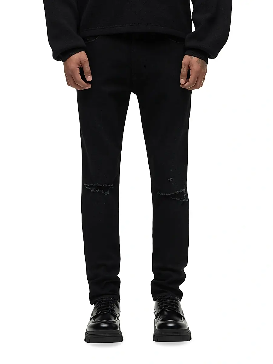 Hudson Jeans Men's Zack Distressed Stretch Skinny Jeans | Thumbnail 4