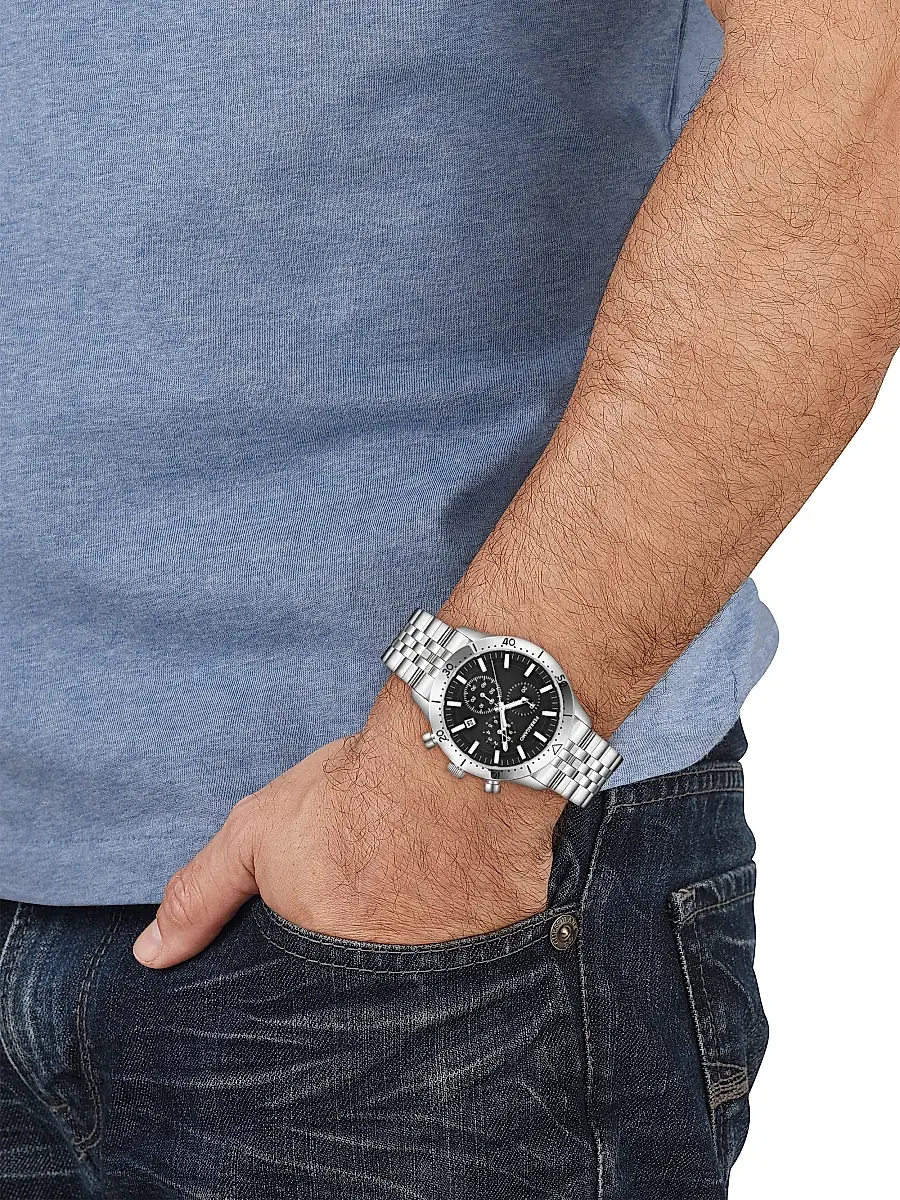 FERRAGAMO Men's Ferragamo Classic Stainless Steel Watch/43MM - Stainless Steel Black | Thumbnail 2 FERRAGAMO Men's Ferragamo Classic Stainless Steel Watch/43MM - Stainless Steel Black | Thumbnail 2