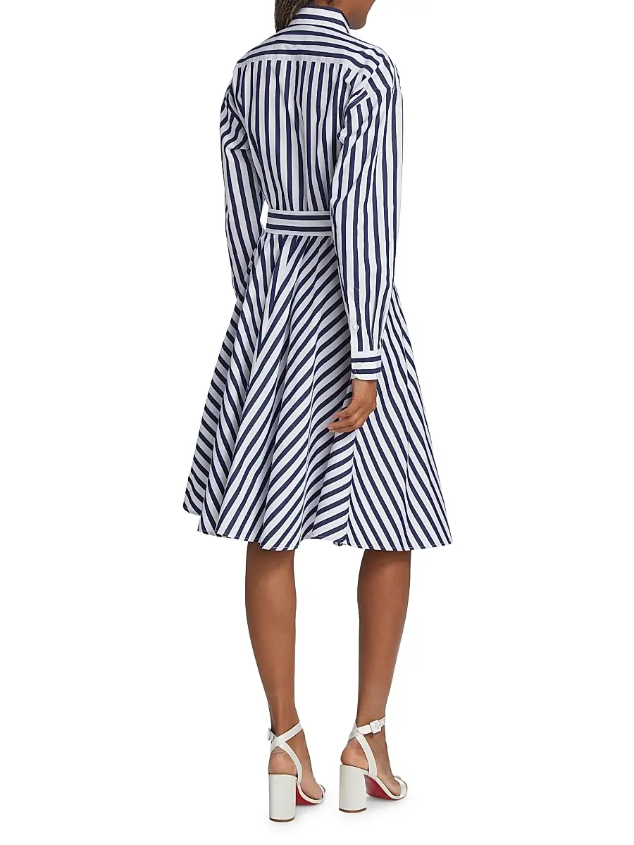 Polo Ralph Lauren Women's Ela Belted Stripe Cotton Shirtdress | Thumbnail 5 Polo Ralph Lauren Women's Ela Belted Stripe Cotton Shirtdress | Thumbnail 5