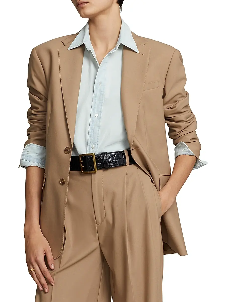 Polo Ralph Lauren Women's Wool Blend Blazer | Thumbnail 3 Polo Ralph Lauren Women's Wool Blend Blazer | Thumbnail 3