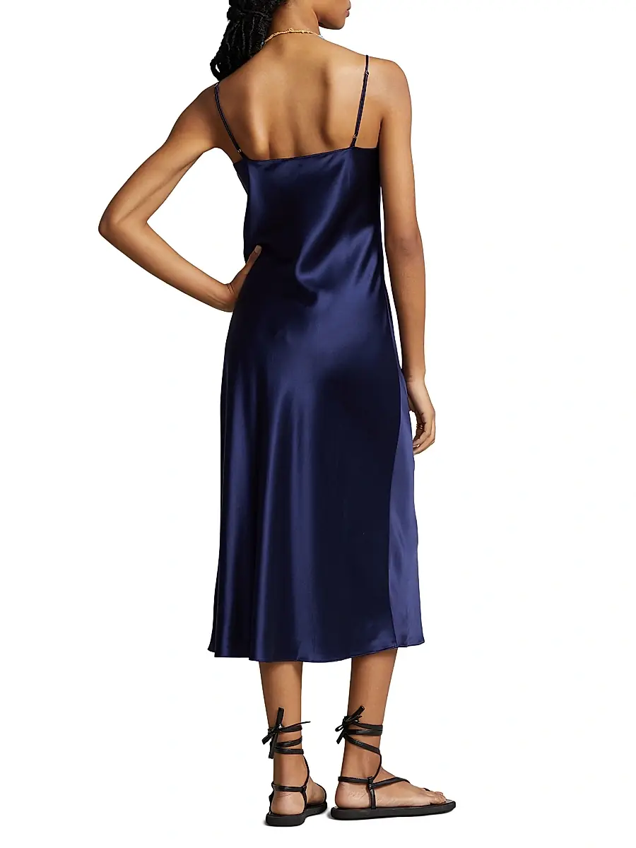 Polo Ralph Lauren Women's Sleeveless Silk Midi-Dress | Thumbnail 3 Polo Ralph Lauren Women's Sleeveless Silk Midi-Dress | Thumbnail 3