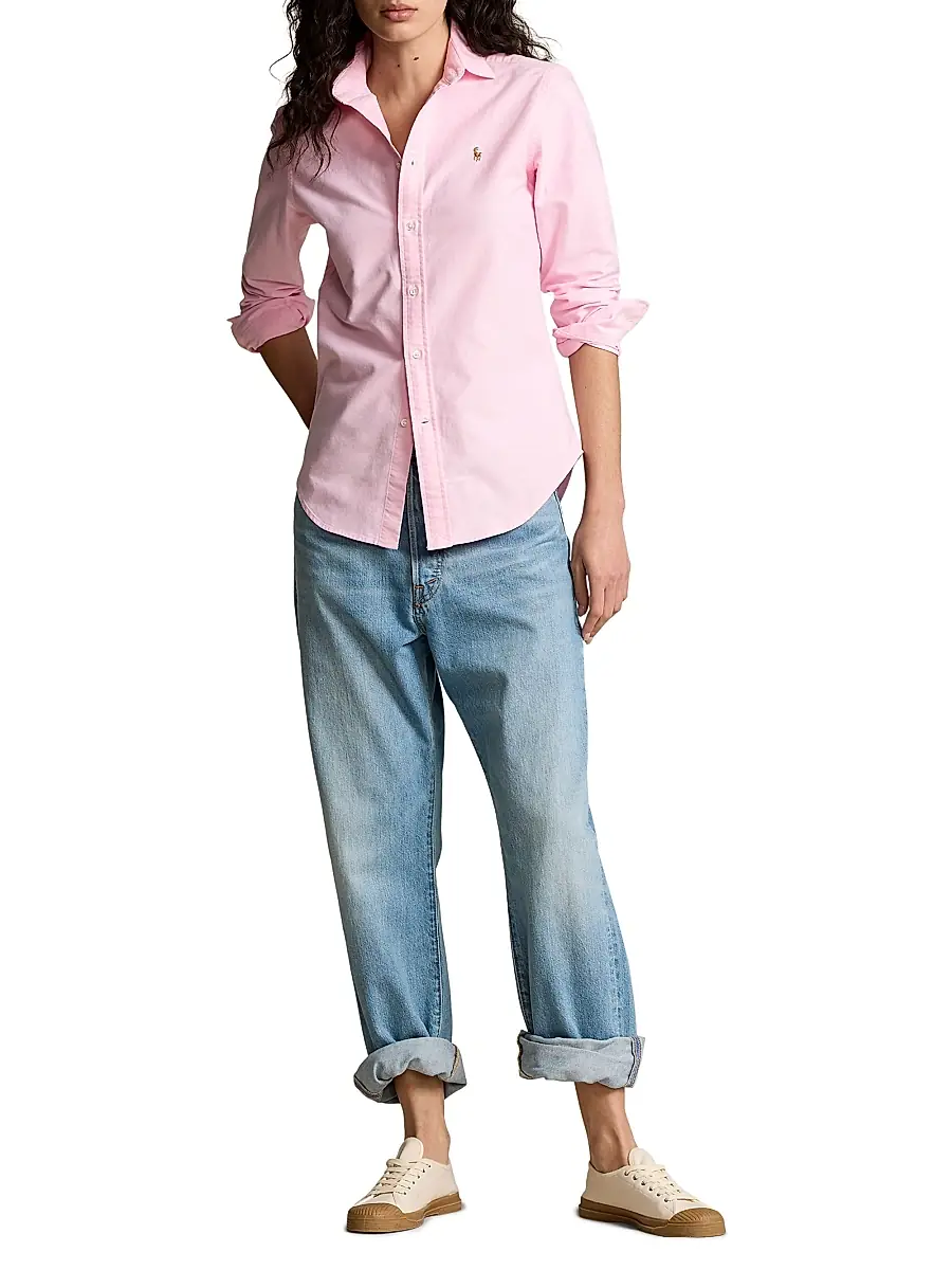 Polo Ralph Lauren Women's Slim-Fit Cotton Oxford Shirt | Thumbnail 2
