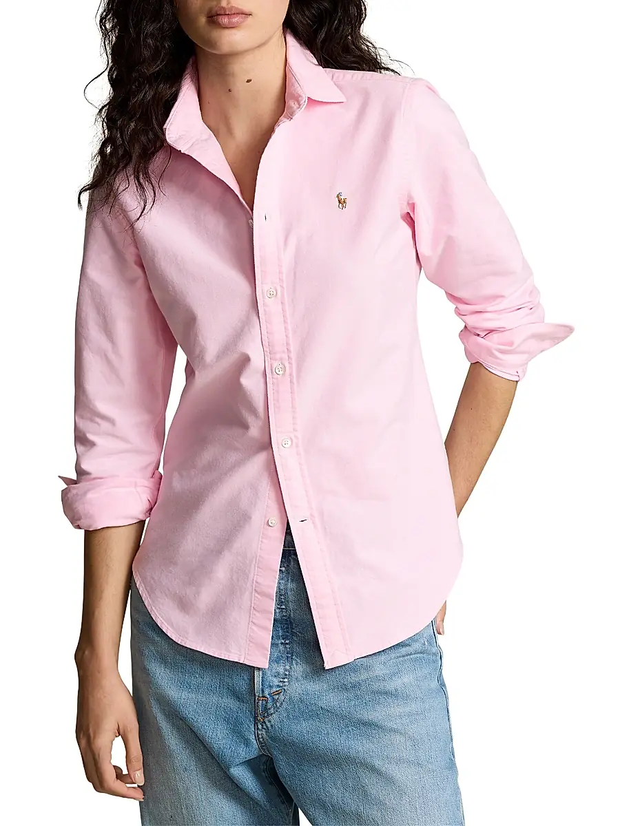 Polo Ralph Lauren Women's Slim-Fit Cotton Oxford Shirt | Thumbnail 3
