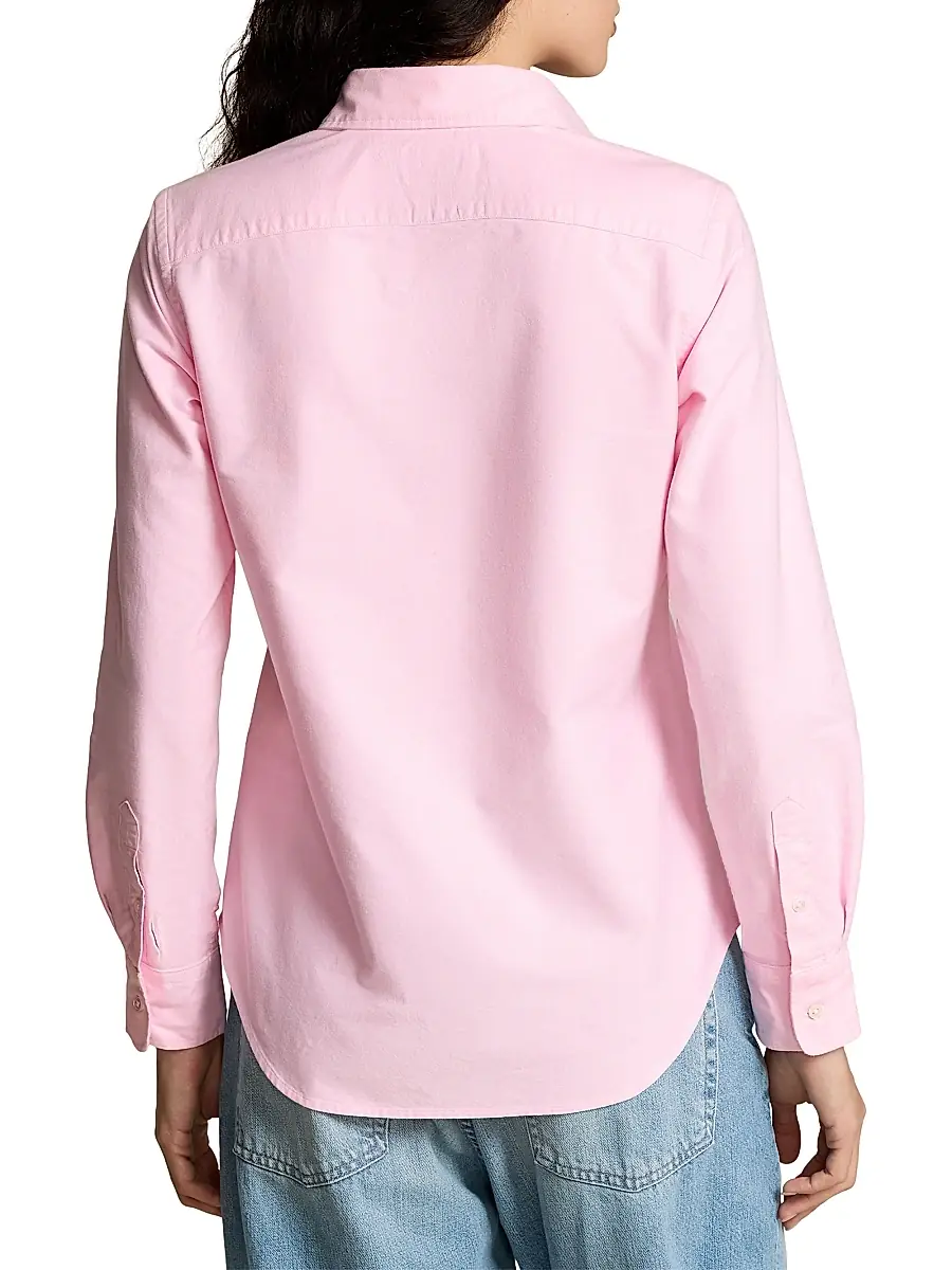 Polo Ralph Lauren Women's Slim-Fit Cotton Oxford Shirt | Thumbnail 4