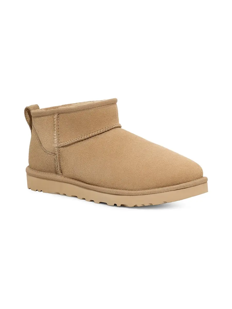 Men's Unisex Classic Ultra Mini Sheepskin Ankle Boots - Mustard Seed Men's Unisex Classic Ultra Mini Sheepskin Ankle Boots - Mustard Seed