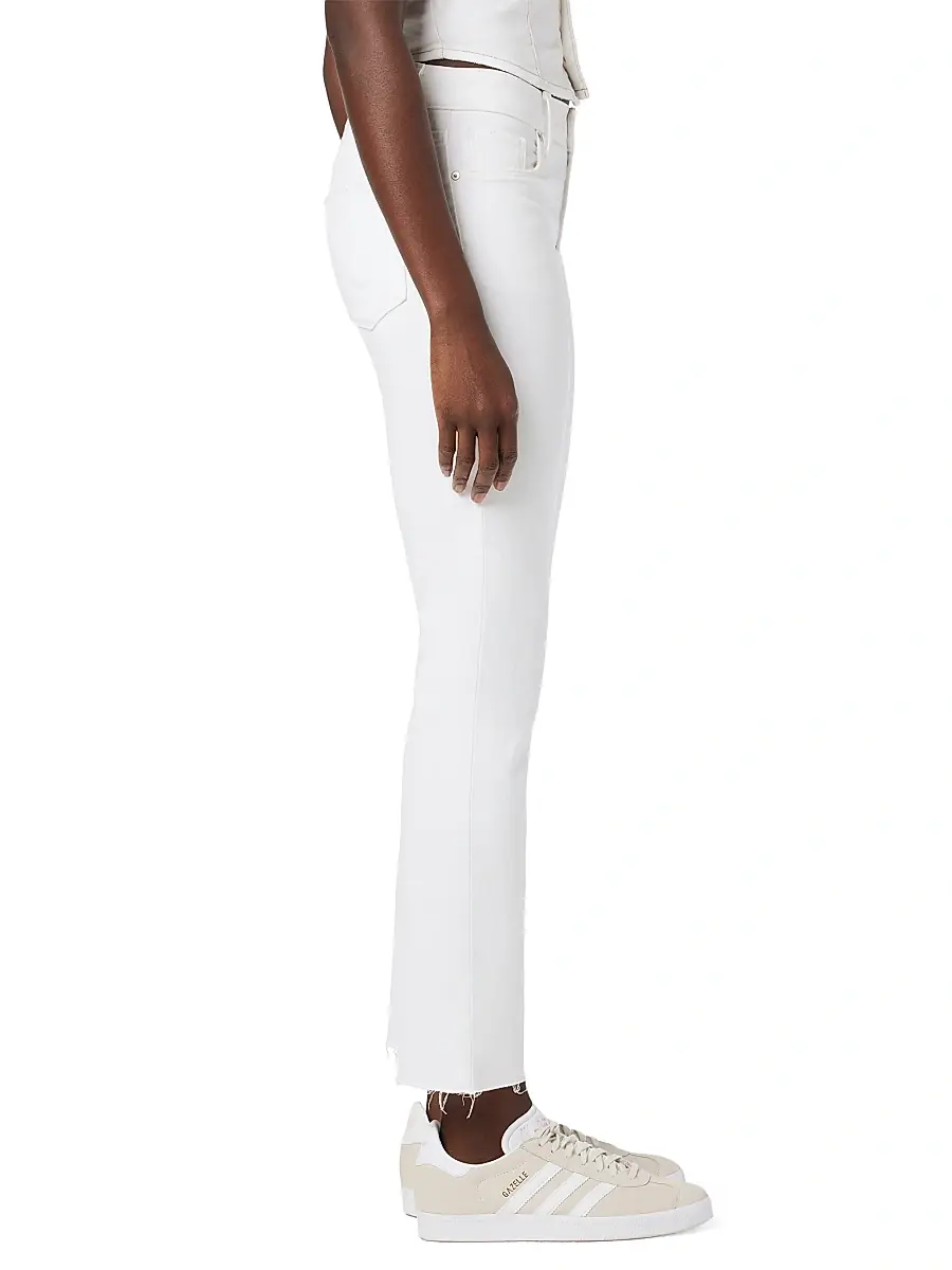 Hudson Jeans Women's Nico Mid-Rise Slit Straight Ankle Jeans - Spring White | Thumbnail 4 Hudson Jeans Women's Nico Mid-Rise Slit Straight Ankle Jeans - Spring White | Thumbnail 4