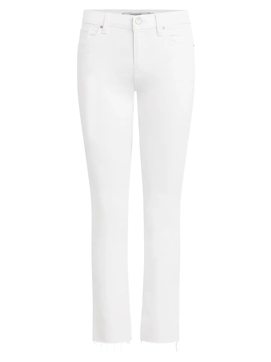 Women's Nico Mid-Rise Slit Straight Ankle Jeans - Spring White Women's Nico Mid-Rise Slit Straight Ankle Jeans - Spring White