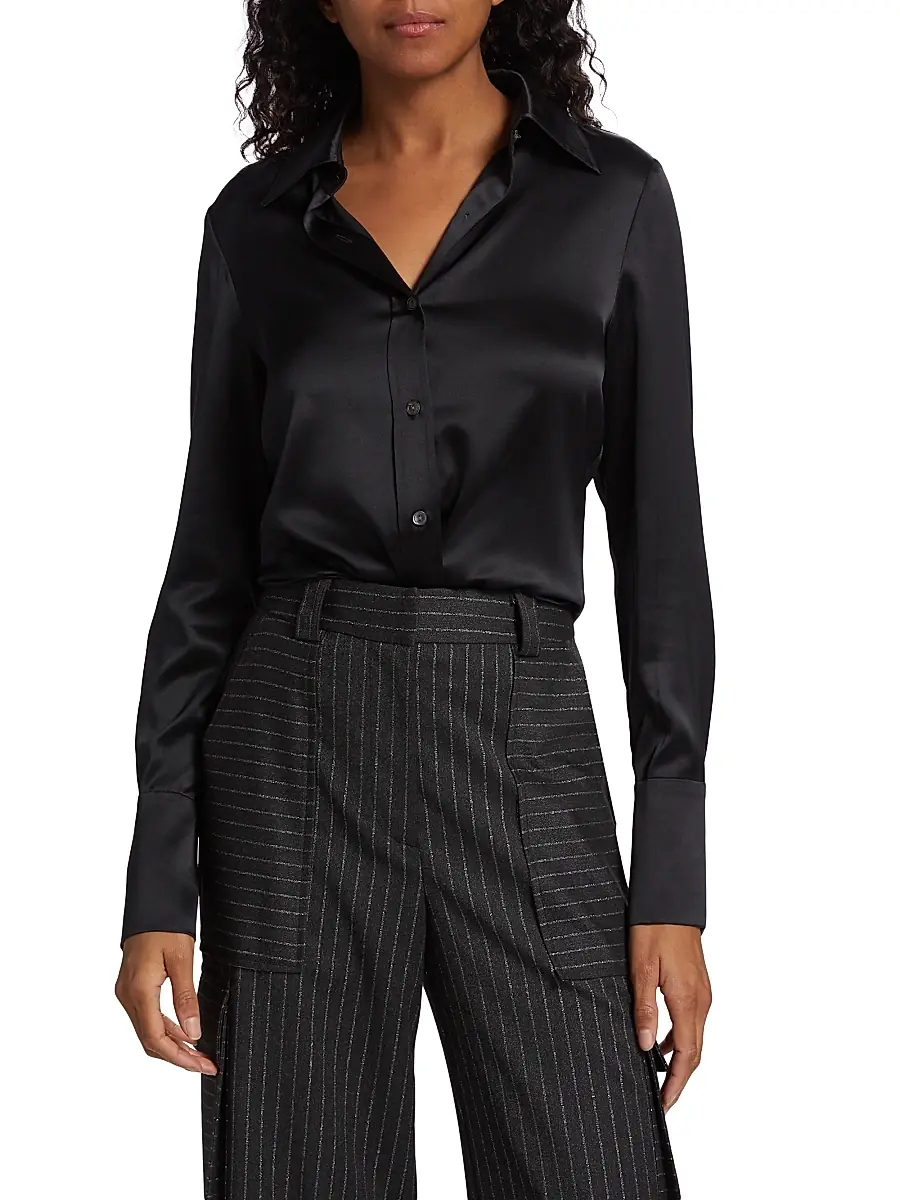 Ramy Brook Women's Victoria Satin Shirt | Thumbnail 3 Ramy Brook Women's Victoria Satin Shirt | Thumbnail 3
