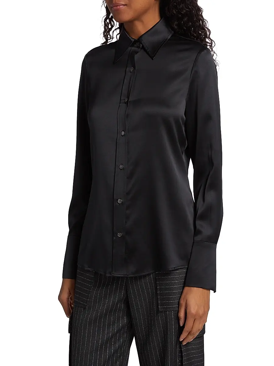 Ramy Brook Women's Victoria Satin Shirt | Thumbnail 4 Ramy Brook Women's Victoria Satin Shirt | Thumbnail 4