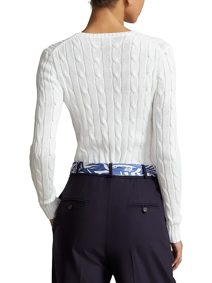 Polo Ralph Lauren Women's Julianna Cable-Knit Pima Cotton Sweater | Thumbnail 6 Polo Ralph Lauren Women's Julianna Cable-Knit Pima Cotton Sweater | Thumbnail 6