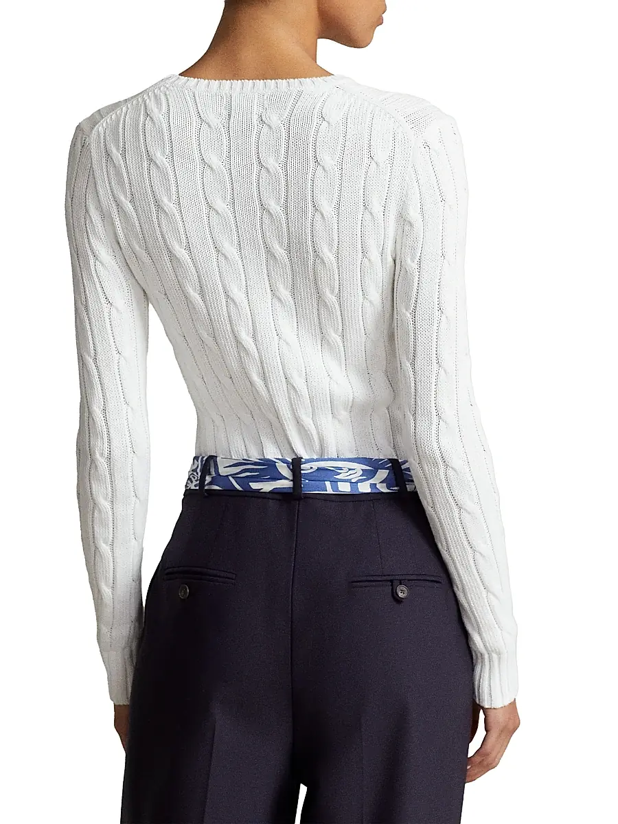 Polo Ralph Lauren Women's Julianna Cable-Knit Pima Cotton Sweater | Thumbnail 7 Polo Ralph Lauren Women's Julianna Cable-Knit Pima Cotton Sweater | Thumbnail 7
